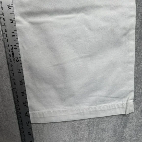 Calvin Klein Jeans Jeans Womens 10 White Cropped Regiment Twill Relaxed Fit - Picture 13 of 16